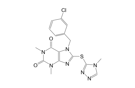 7-(3-chlorobenzyl)-1,3-dimethyl-8-[(4-methyl-4H-1,2,4-triazol-3-yl)sulfanyl]-3,7-dihydro-1H-purine-2,6-dione