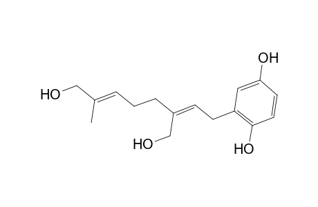 1,4-Benzenediol, 2-[8-hydroxy-3-(hydroxymethyl)-7-methyl-2,6-octadienyl]-