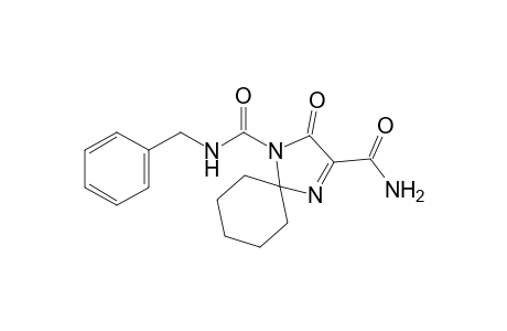 4-[(N-Benzyl)carbamoyl]-2-carbamoyl-1,4-diazaspiro[4.5]dec-1-en-3-one