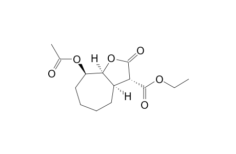 2H-Cyclohepta[b]furan-3-carboxylic acid, 8-(acetyloxy)octahydro-2-oxo-, ethyl ester, (3.alpha.,3a.alpha.,8.beta.,8a.alpha.)-