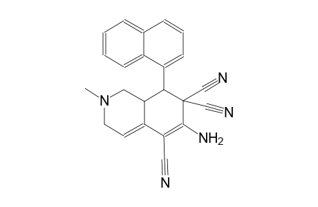 5,7,7(1H)-isoquinolinetricarbonitrile, 6-amino-2,3,8,8a-tetrahydro-2-methyl-8-(1-naphthalenyl)-