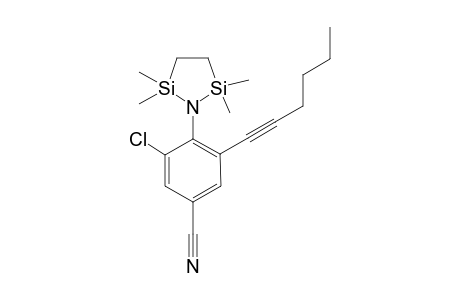 3-Chloro-5-hex-1-ynyl-4-(2,2,5,5-tetramethyl-[1,2,5]azadisilolidin-1-yl)-benzonitrile