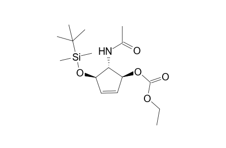 (3R,4R,5S)-4-Acylamino-3-tert-butyldimethylsilyloxy-5-ethoxycarbonyloxy-1-cyclopentene