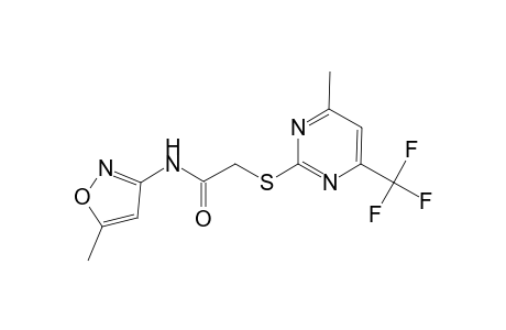 Acetamide, 2-(4-trifluoromethyl-6-methyl-2-pyrimidylthio)-N-(5-methyl-3-isoxazolyl)-