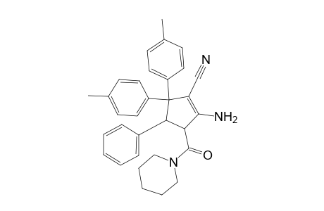 2-Amino-4-phenyl-3-(piperidine-1-carbonyl)-5,5-bis(p-tolyl)cyclopentene-1-carbonitrile