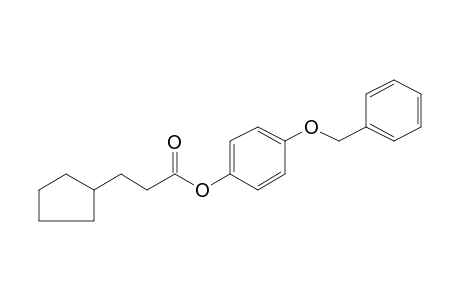 3-Cyclopentylpropionic acid, 4-benzyloxyphenyl ester