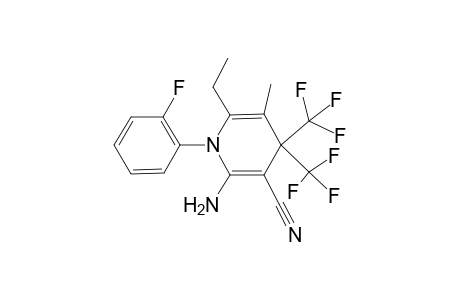 Pyridine-3-carbonitrile, 1,4-dihydro-2-amino-6-ethyl-4,4-bis(trifluoromethyl)-1-(2-fluorophenyl)-5-methyl-