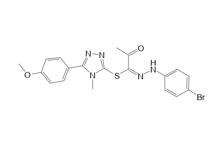 5-(4-methoxyphenyl)-4-methyl-4H-1,2,4-triazol-3-yl (1E)-N-(4-bromophenyl)-2-oxopropanehydrazonothioate