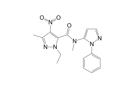 1-ETHYL-N,3-DIMETHYL-4-NITRO-N-(1-PHENYL-1H-PYRAZOL-5-YL)-1H-PYRAZOL-5-CARBOXAMIDE;MAJOR-ISOMER