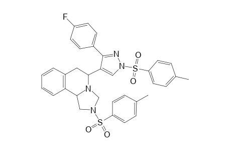 5-[3-(4-fluoro-phenyl)-1-(toluene-4-sulfonyl)-1H-pyrazol-4-yl]-2-(toluene-4-sulfonyl)-1,2,3,5,6,10b-hexahydro-imidazo[5,1-a]isoquinoline