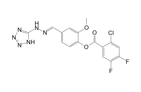 2-Chloro-4,5-difluoro-benzoic acid 2-methoxy-4-[(1H-tetrazol-5-yl)-hydrazonomethyl]-phenyl ester