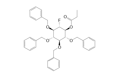 dl-3,4,5,6-Tetra-o-benzyl-1-deoxy-1-fluoro-2-o-propionyl-myo-inositol