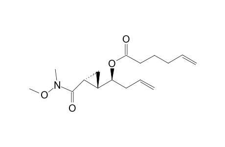 (1R,2R,1'S)-1-[N-methoxy-N-methylcarboxamido]cyclopropane-2-but-3-en-1-yl hex-5-enoate