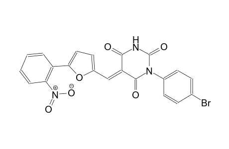 (5E)-1-(4-bromophenyl)-5-{[5-(2-nitrophenyl)-2-furyl]methylene}-2,4,6(1H,3H,5H)-pyrimidinetrione