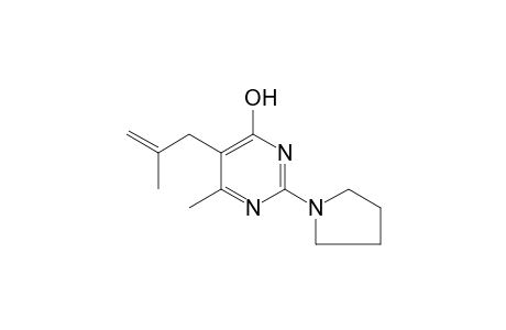 6-methyl-5-(2-methylallyl)-2-(1-pyrrolidinyl)-4-pyrimidinol