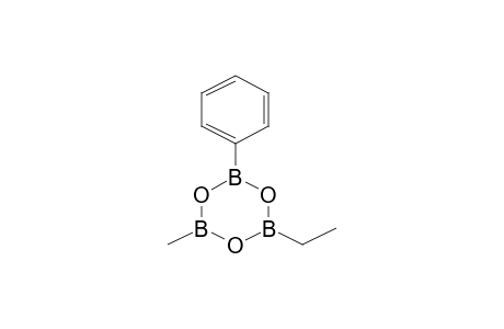 Boroxin, ethylmethylphenyl-