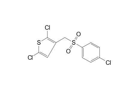 3-{[(p-chlorophenyl)sulfonyl]methyl}-2,5-dichlorothiophene