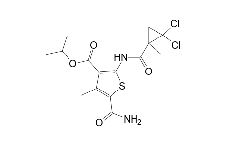 isopropyl 5-(aminocarbonyl)-2-{[(2,2-dichloro-1-methylcyclopropyl)carbonyl]amino}-4-methyl-3-thiophenecarboxylate