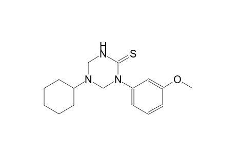 5-cyclohexyl-1-(3-methoxyphenyl)tetrahydro-1,3,5-triazine-2(1H)-thione
