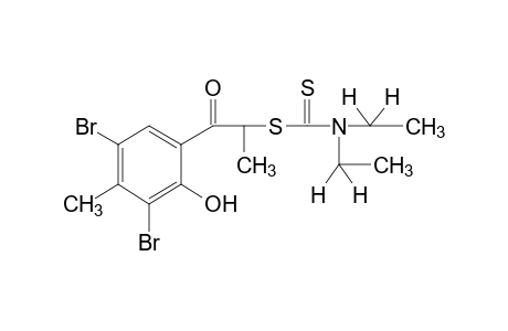 3',5'-DIBROMO-2'-HYDROXY-2-MERCAPTO-4'-METHYLPROPIOPHENONE, 2-(DIETHYLDITHIOCARBAMATE)