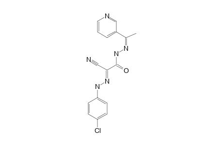 2-[2-(4-CHLOROPHENYL)-HYDRAZINYLIDENE]-2-CYANO-N'-[1-(PYRIDINE-3-YL)-ETHYLIDENE]-ACETOHYDRAZIDE