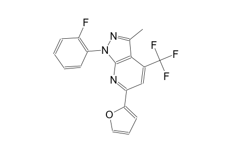 1H-pyrazolo[3,4-b]pyridine, 1-(2-fluorophenyl)-6-(2-furanyl)-3-methyl-4-(trifluoromethyl)-