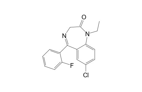 7-CHLORO-1-ETHYL-5-(ORTHO-FLUOROPHENYL)-3H-[1,4]-BENZODIAZEPIN-2-ONE