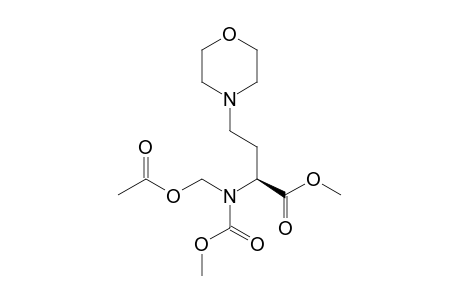 (S) N-methoxycarbonyl-N-acetoxymethyl-4-(morpholino)homoalanine methyl ester