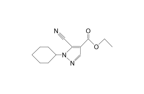 5-cyano-1-cyclohexyl-pyrazole-4-carboxylic acid ethyl ester