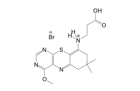 N-(2-carboxyethyl)-4-methoxy-7,7-dimethyl-7,8-dihydro-6H-pyrimido[4,5-b][1,4]benzothiazin-9-aminium bromide