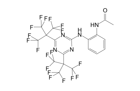 2-(2-Acetamidoanilino)-4,6-bis[2,2,2-trifluoro-1,1-bis(trifluoromethyl)ethyl]-1,3,5-triazine