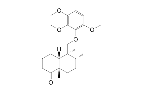 (4aR*,5S*,6R*,8aS*)-5-{[(2,3,6-Trimethoxyphenyl)hydroxy]methyl}-5,6,8a-trimethyldecahydronaphthalene-1(2H)-one