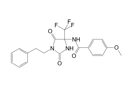 N-[2,5-diketo-1-phenethyl-4-(trifluoromethyl)imidazolidin-4-yl]-4-methoxy-benzamide