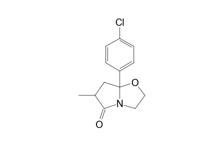 6-METHYL-7A-(4-CHLOROPHENYL)-HXEXAHYDROPYRROLO-[2,1-B]-[3,1]-OXAZOL-5-ONE