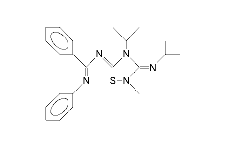 N/1/-(4-Isopropyl-3-isopropylimino-2-methyl-1,2,4-thiadiazolidin-5-ylidene)-N/2/-phenyl-benzamidine