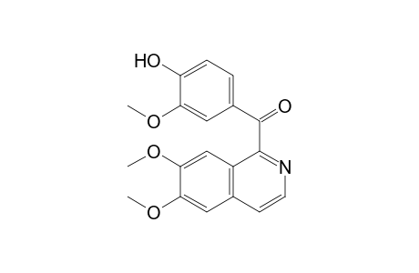 6,7-DIMETHOXY-3'-METHOXY-4'-HYDROXYOXOBENZYLISOQUINOLINE