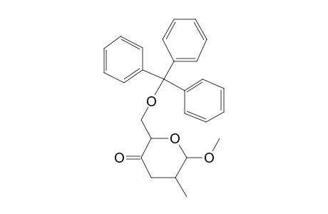 Methyl-2,3-dideoxy-2-C-methyl-6-O-triphenylmethyl-.alpha.-d-threo-hexopyranoside-4-ulose