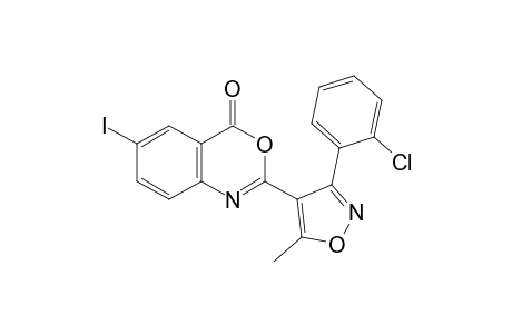 2-[3-(o-chlorophenyl)-5-methyl-4-isoxazolyl]-6-iodo-4H-3,1-benzoxazin-4-one