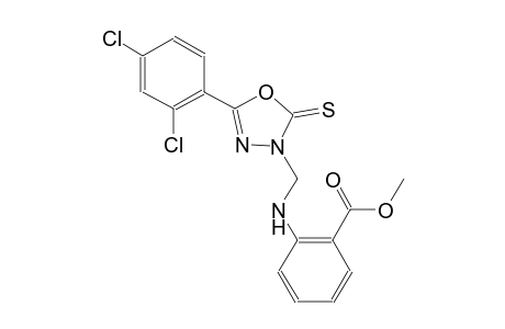 methyl 2-{[(5-(2,4-dichlorophenyl)-2-thioxo-1,3,4-oxadiazol-3(2H)-yl)methyl]amino}benzoate