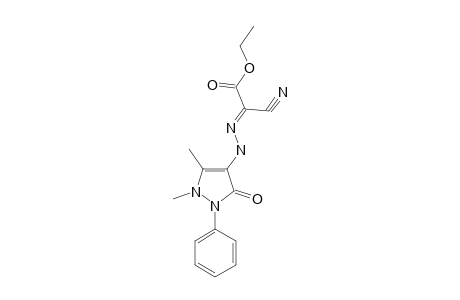 cyanoglyoxylic acid, ethyl ester, (2,3-dimethyl-5-oxo-1-phenyl-3-pyrazolin-4-yl)hydrazone