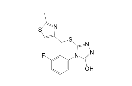 4-(m-fluorophenyl)-3-{[(2-methyl-4-thiazolyl)methyl]thio}-4H-1,2,4-triazol-5-ol