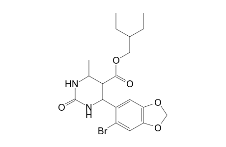 2-Ethylbutyl 4-(2-bromo-4,5-methylenedioxyphenyl)-3,4-dihydro-6-methyl-2(1H)-oxo-5-pyrimidinecarboxylate