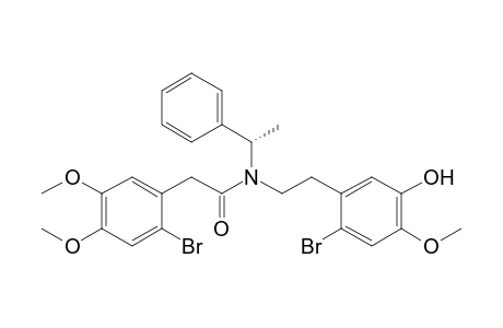 2-(2-bromanyl-4,5-dimethoxy-phenyl)-N-[2-(2-bromanyl-4-methoxy-5-oxidanyl-phenyl)ethyl]-N-[(1S)-1-phenylethyl]ethanamide