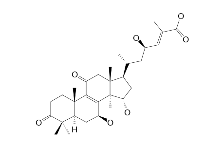 GANODERIC-ACID-GAMMA;(23S)-7-BETA,15-ALPHA,23-TRIHYDROXY-3,11-DIOXO-LANOSTA-8,24E-DIENE-26-OIC-ACID