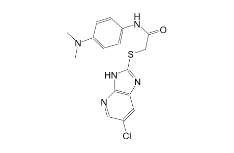 2-[(6-chloro-3H-imidazo[4,5-b]pyridin-2-yl)sulfanyl]-N-[4-(dimethylamino)phenyl]acetamide