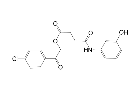 Butanoic acid, 4-[(3-hydroxyphenyl)amino]-4-oxo-, 2-(4-chlorophenyl)-2-oxoethyl ester