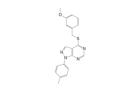 methyl 3-({[1-(4-methylphenyl)-1H-pyrazolo[3,4-d]pyrimidin-4-yl]sulfanyl}methyl)phenyl ether