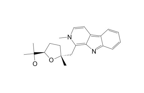 (2R*,5R*)-1-METHYL-1-(5-(2-METHYL-2H-BETA-CARBOLIN-1-YLMETHYL)-5-METHYL-PERHYDRO-2-FURANYL)-ETHYL-ALCOHOL;(+/-)-CHRYSOTRICINE