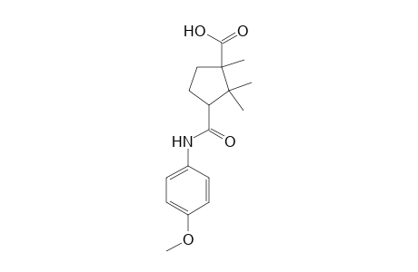 3-[(4-Methoxyanilino)carbonyl]-1,2,2-trimethylcyclopentanecarboxylic acid