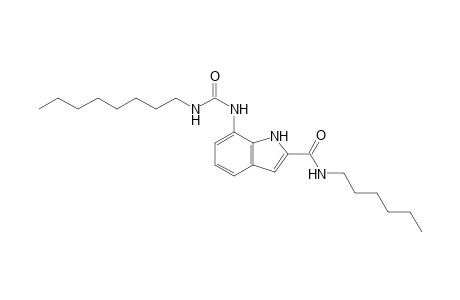 N-Hexyl-7-(3-octylureido)-1H-indole-2-carboxamide